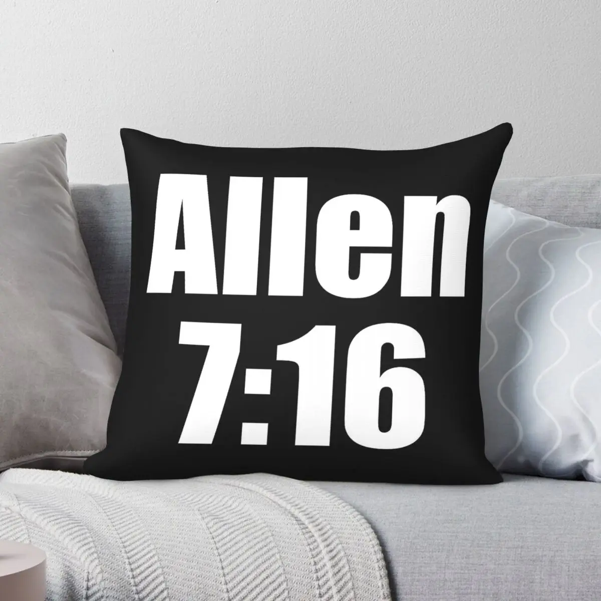 Josh Allen 7:16 Pillowcase Polyester Linen Velvet Creative Zip Decorative Throw Pillow Case Room Cushion Cover
