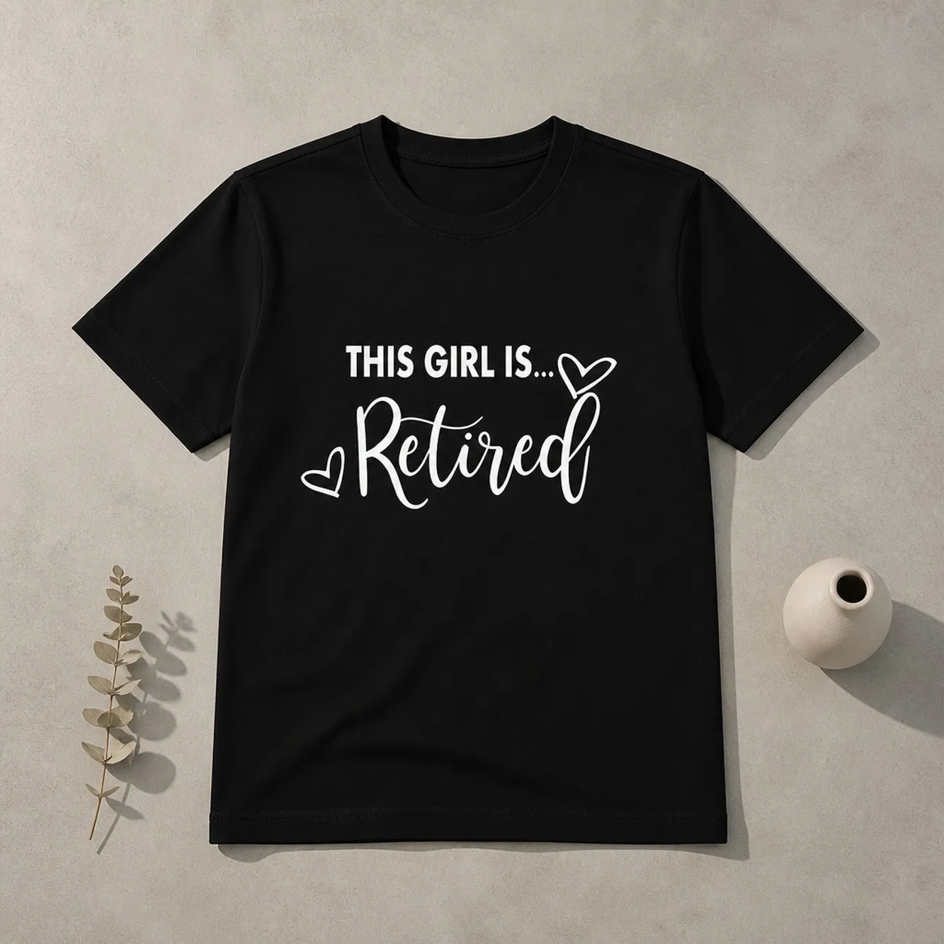 [Retired T-Shirt] Retirement Celebration Women's T-Shirt | Casual Crew Neck Short Sleeve Top With 