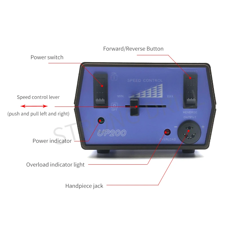UP200 micro motor uses imported Japanese bearings and is manufactured in China.35000 RPM. nail salon exclusive view 6