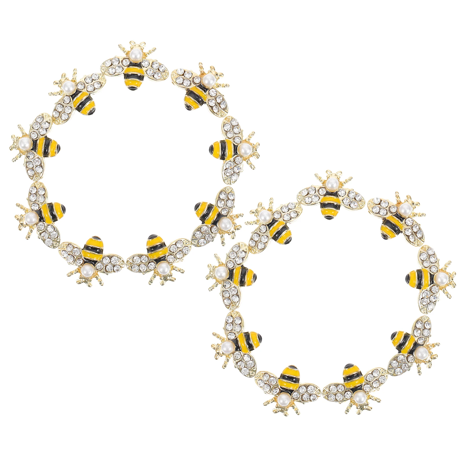 

20pcs Nail Decorations Bee Shape Alloy Charms Bright Color Creative 3D Accessories Christmas Party Wedding Proms
