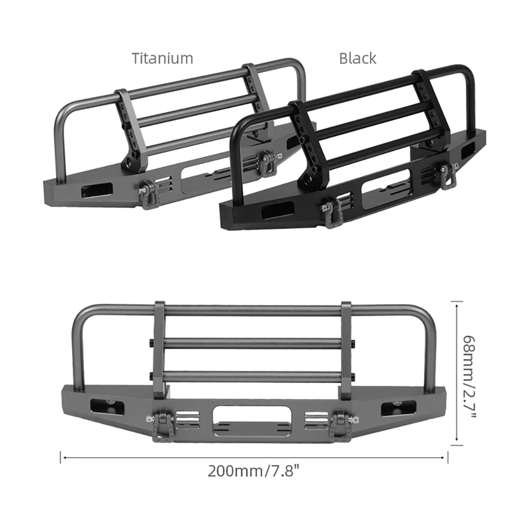 Adjustable Rc Car Metal Front Bumper for 1/10 RC Crawler Traxxas TRX4 Defender Axial SCX10 SCX10 II 90046 90047