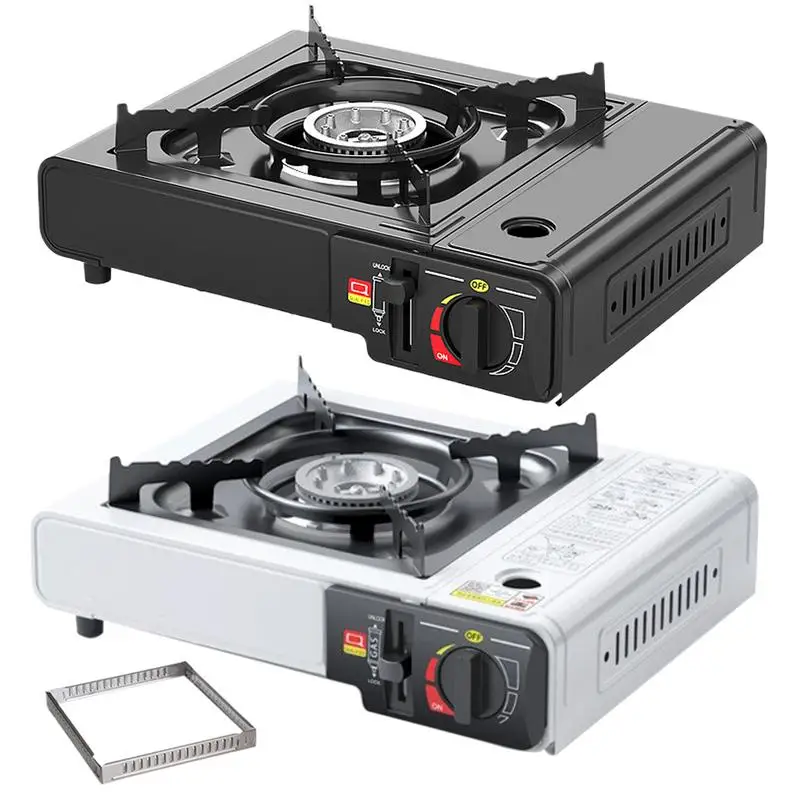 

Cassette Stove Camping Outdoor Cooking Stove Powerful Burner Heavy Duty Cooker Precision Heat Control Automatic Ignition picnic