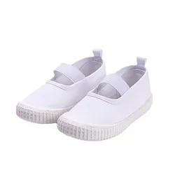 Children's canvas shoes, indoor shoes, male and female children's kindergarten set foot cloth shoes, elastic small white shoes m