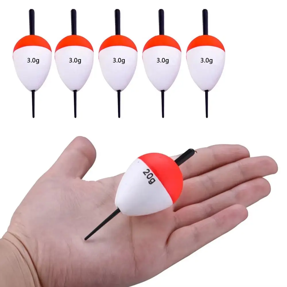 10Pcs/Set Portable 3/5/10/20g Fishing Float Fishing Tackle Red White Foam Floats Ball High Quality EVA Fishing Bobber