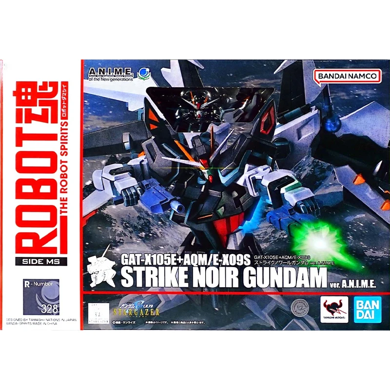Bandai GAT-X105E Strike Noir Gundam Collection Action Figure Originele Echte Figuur Gundam Model Kit Robot Spirits Model Speelgoed