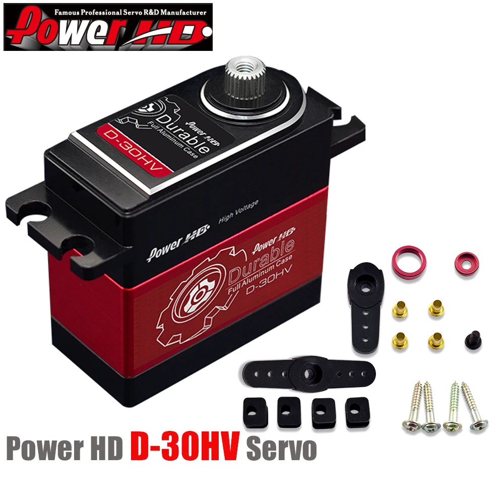 

Power HD D-30HV 6-7.4V High Torque Metal Steering Gear Digital Servo For Climbing Drift Car Truck Robot Accessories Toy