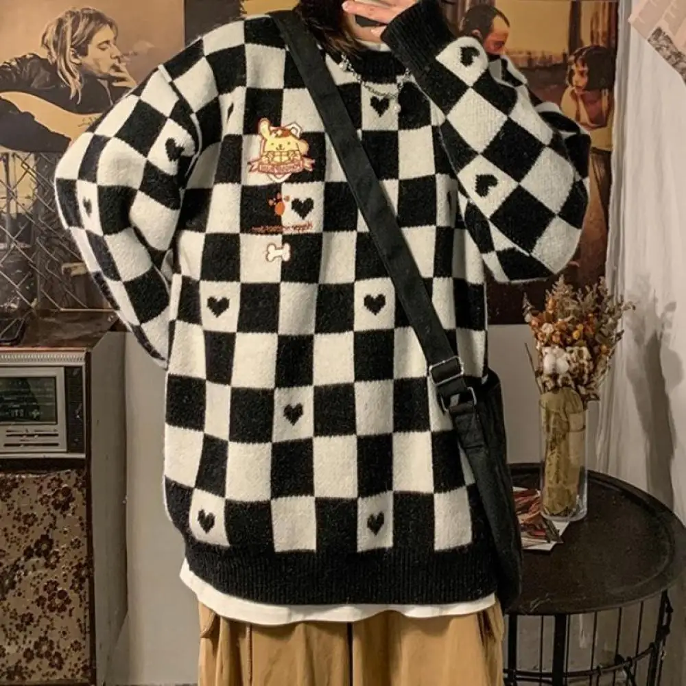 Свитер для девочек с рисунком Cinnamoroll Sanrio, аниме Kawaii My Melody, весенне-зимние вязаные топы, свободные милые студенческие топы в стиле Харадзюку