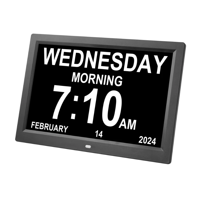 DDC-1202 High quality 12 inch desktop & table clock lcd lrd digital calendar day clock for dementia elderly and seniors