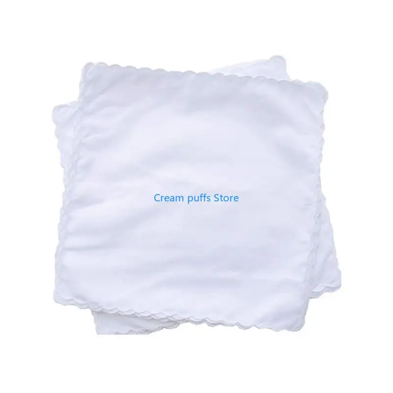 50LE المحمولة التعادل صبغ مربع منديل مفيد للمرأة رجل شهم الأبيض منديل قطن منديل مربع