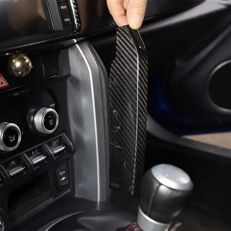 For Toyota 86/Subaru BRZ 2012-2020 Real Carbon Fiber Car Central Control Side Trim Frame Sticker 2-piece Car Accessories
