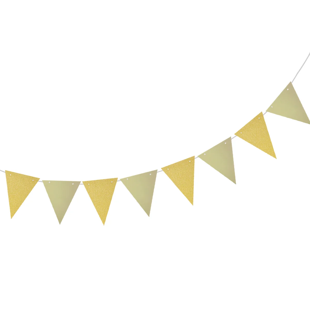 3 Meters Golden Glitter Banner Bunting Pennant Kids Room Decor Baby Birthday Decorations Bronzing