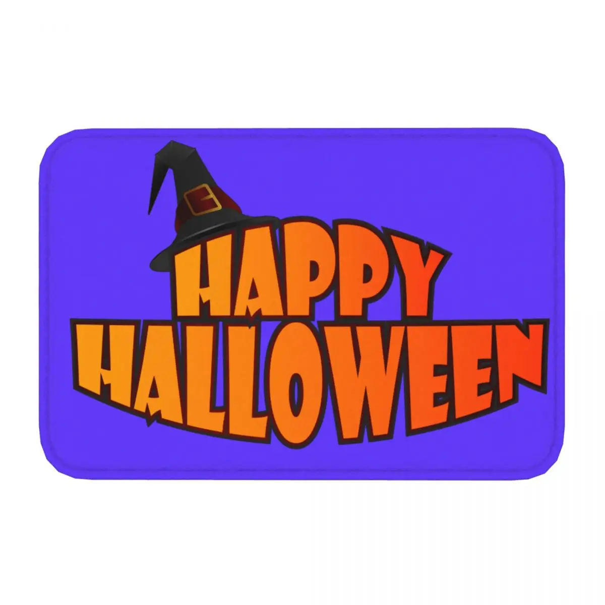 Halloween Pumpkin With Witch Hat 2 Doormat Anti-Slip Entrance Kitchen Bath Floor Door Mat Living Room Rug Carpet Footpad