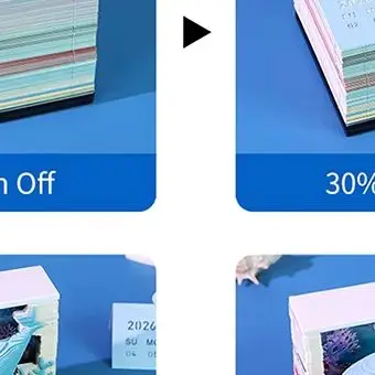 

Художественный блокнот для заметок, календарь на 2026 год, отрывной стиль, свечение со светодиодной подсветкой, идеальный рождественский подарок