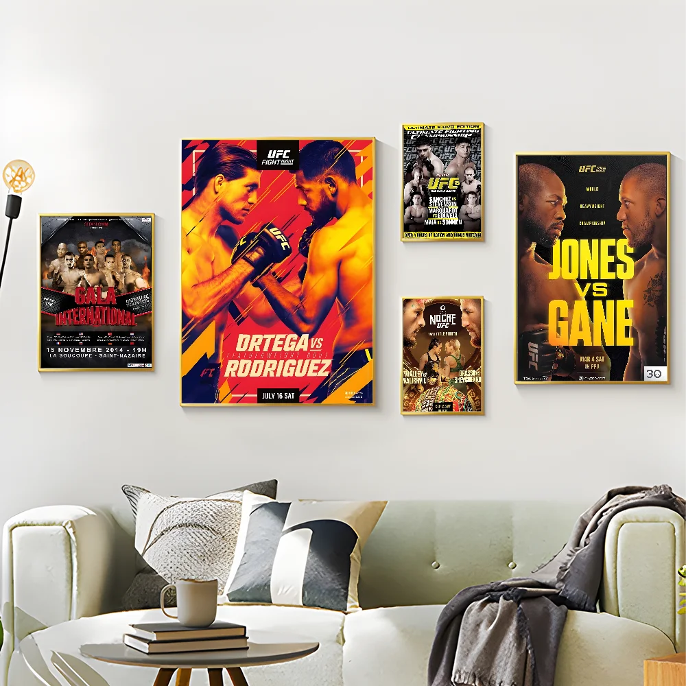 U-Ultimate Fighting Championship UFC DIY Sticky Poster Fancy Wall Sticker For Living Room Bar Decoration Wall Decor