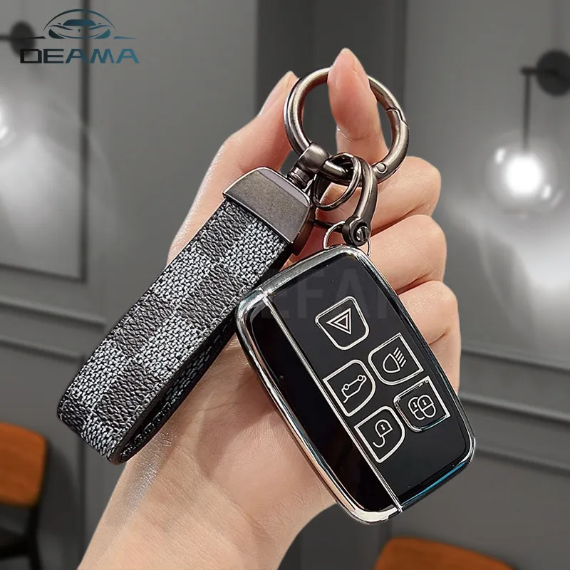 TPU Car Key Case Shell Cover Fob For Land Rover Range Rover Evoque Sport Freelander Discovery Velar for Jaguar XE XF XJ
