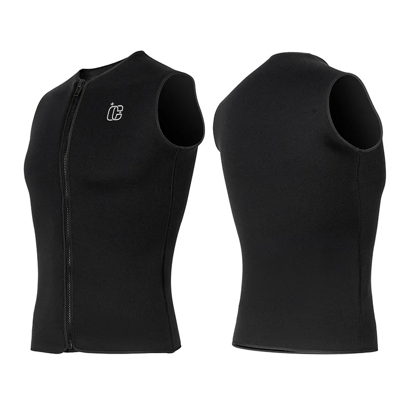 3mm Neoprene Diving Vest with Fleece Lining Thermal Warm Unisex Wetsuit Top for Surfing Sailing Skateboarding Freediving Wate