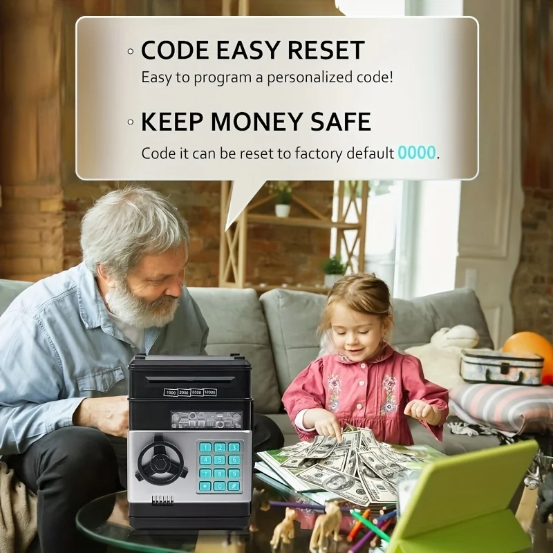 Salvadanaio elettronico Password cassetta di sicurezza salvadanaio per bambini monete digitali risparmio di contanti deposito sicuro bancomat regali per bambini