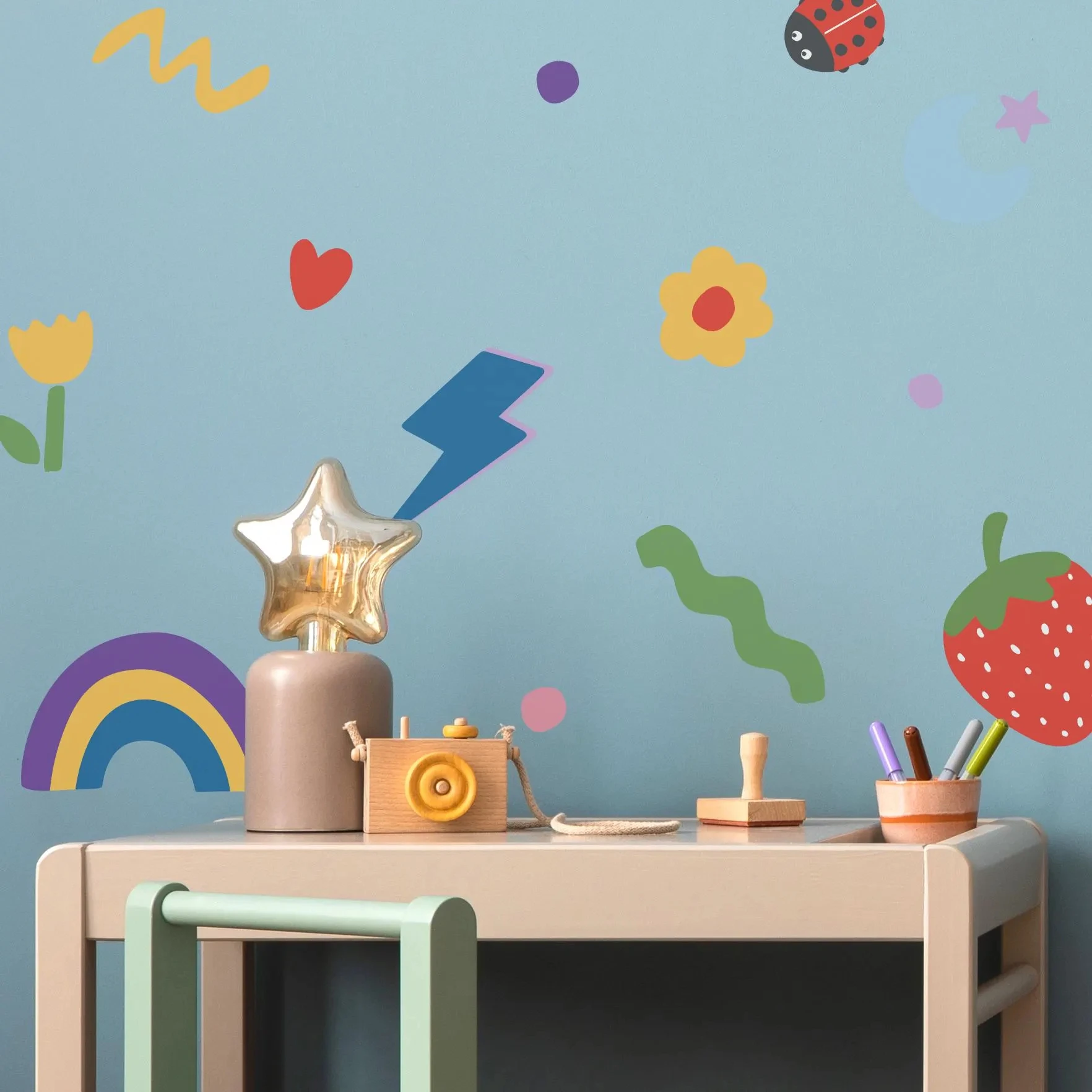 Naklejki ścienne dla dzieci, materiałowe, do pokoju dziecięcego, motyw ptaków, słoneczników, natury, dekoracje do pokoju zabaw, wystrój domu