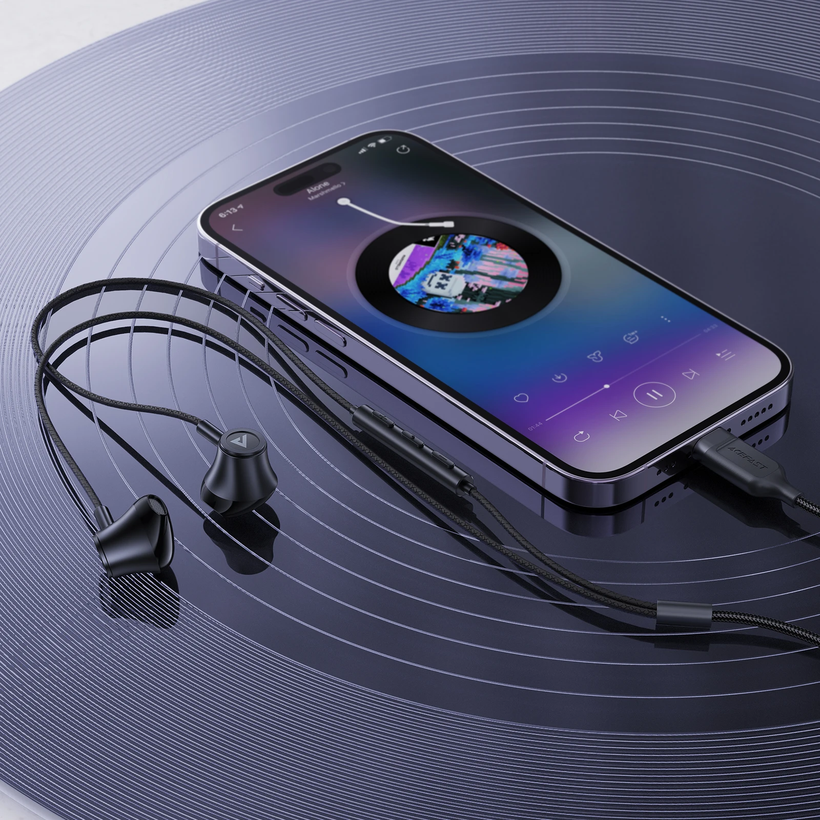 ACEFAST L2 USB-C 유선 이어폰, 마이크 포함, 아이폰 15/16 프로 맥스 인이어 음악, 클리어 사운드, USB C 포트 이어버드, 아이패드 태블릿용