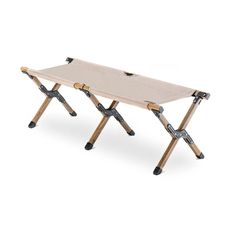 

Outdoor Double-Person Folding Chair Portable Oxford Fabric Wood-Grain Aluminum Modern Design Beach Fishing Picnic Garden Use