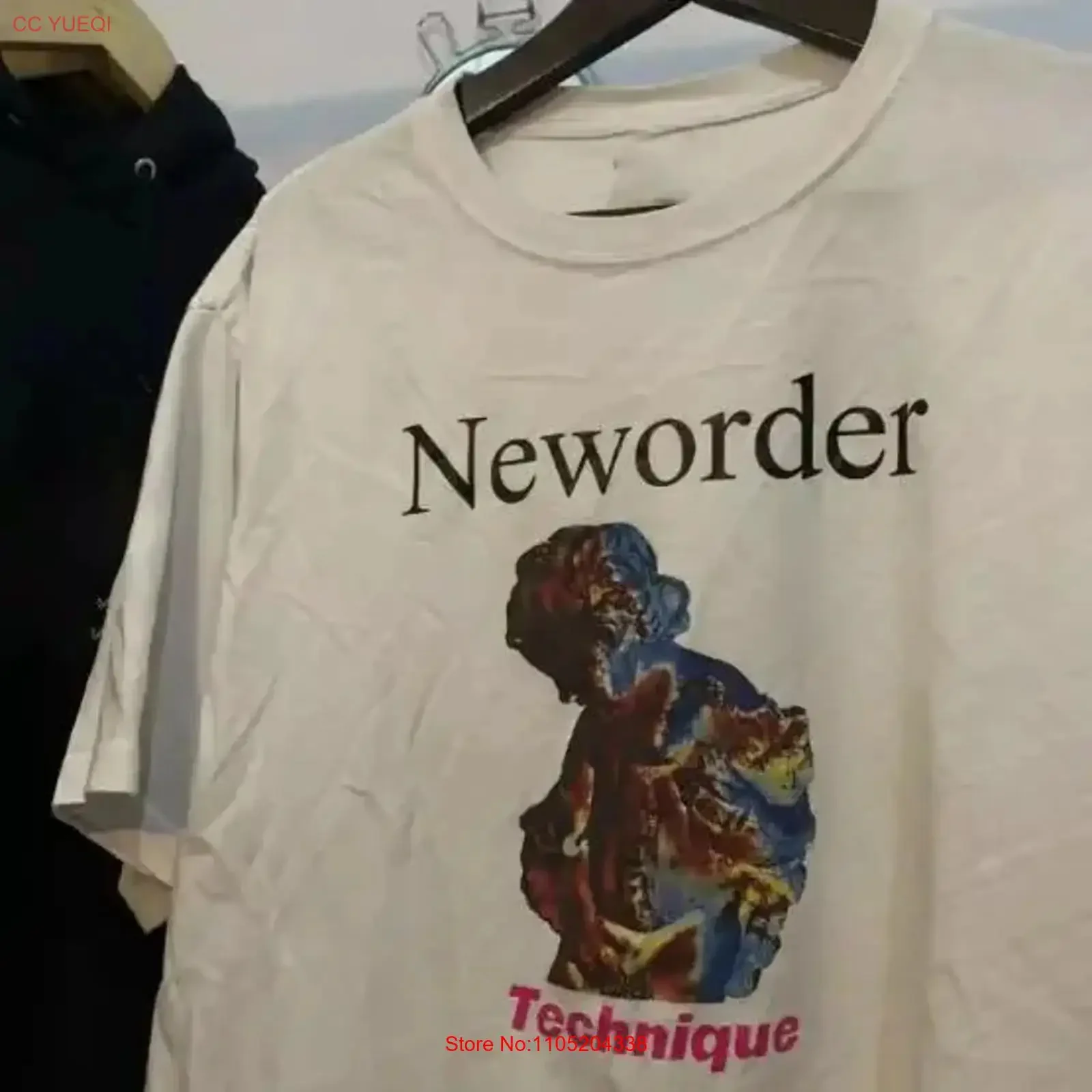 New Order Technique Band Tour Rock Adult Short T Shirt All Size QX632 vintage Washed Unisex Top For Everyday Wear Soft