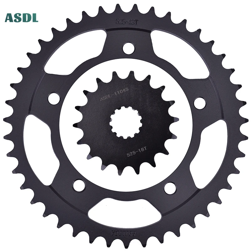 

525 17T 43T Motorcycle Front Rear Sprocket Gear For 865 Bonneville 2007-2015 SE 2010-2012 Steve Mc T100 865 Scrambler Thruxton