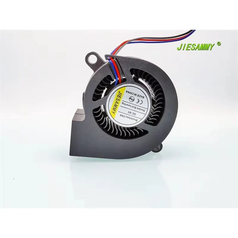 Pa JIESAMMY محمل كروي مزدوج 5020 منفاخ توربو PWM التحكم في درجة الحرارة ثلاثة أسلاك 5 فولت 0.21A 5 سنتيمتر مروحة 50*50*20 مللي متر #3