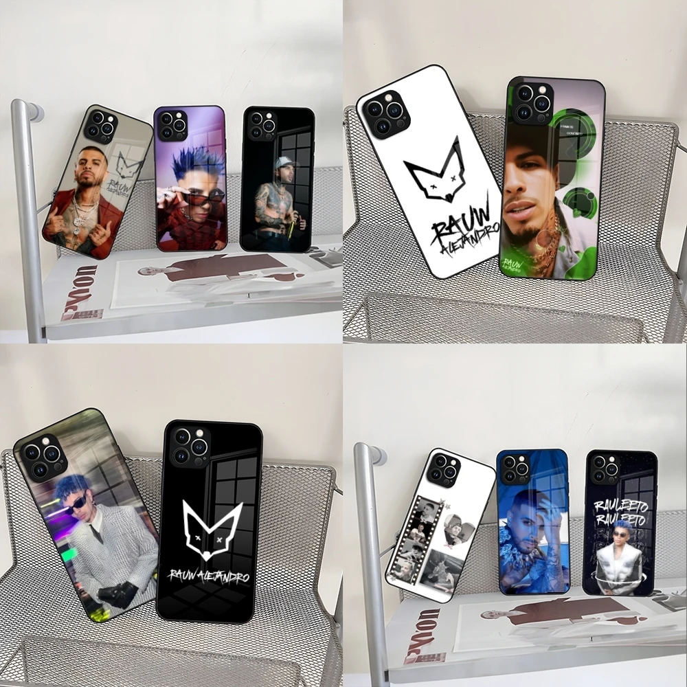 Rapper R-Rauw Alejandro Phone Case for Iphone 15 14 12 11 13 Pro Max Mini X Xr Xs Se 8 Puls glass