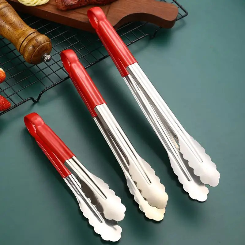 9/12/14inch Stainless Steel Food Clip Kitchen Restaurant Baking Bread Clip Multifunctional Barbecue Clip Steak Clip
