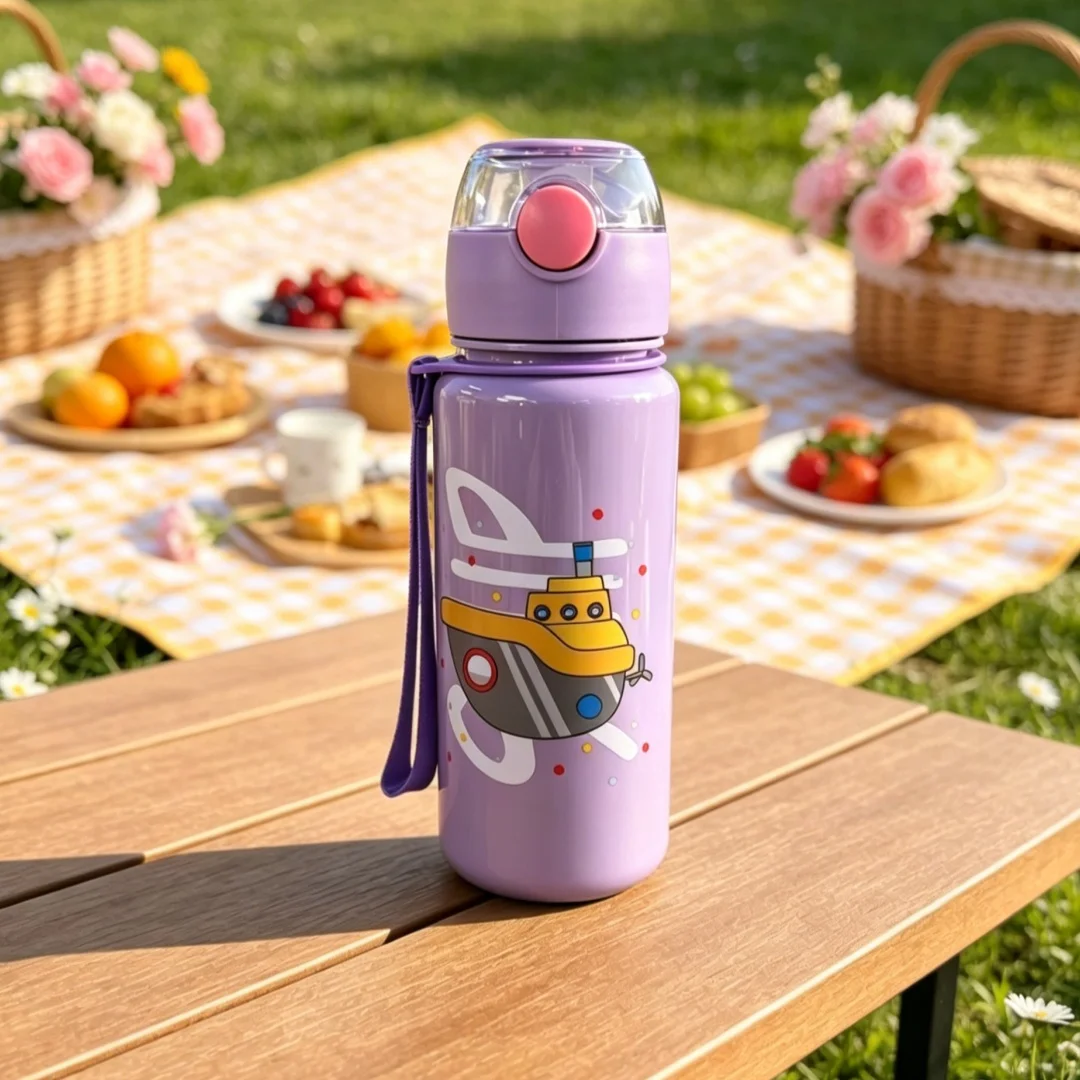 500ML 1PC Kids Water Sippy Cup Kids Water Bottle with Straw and Handle Portable Drinking Bottle Cup Children view 5