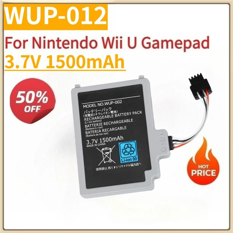 

New Replacement Battery WUP-012 3.7V 1500mAh For Nintendo Wii U Gamepad Controller