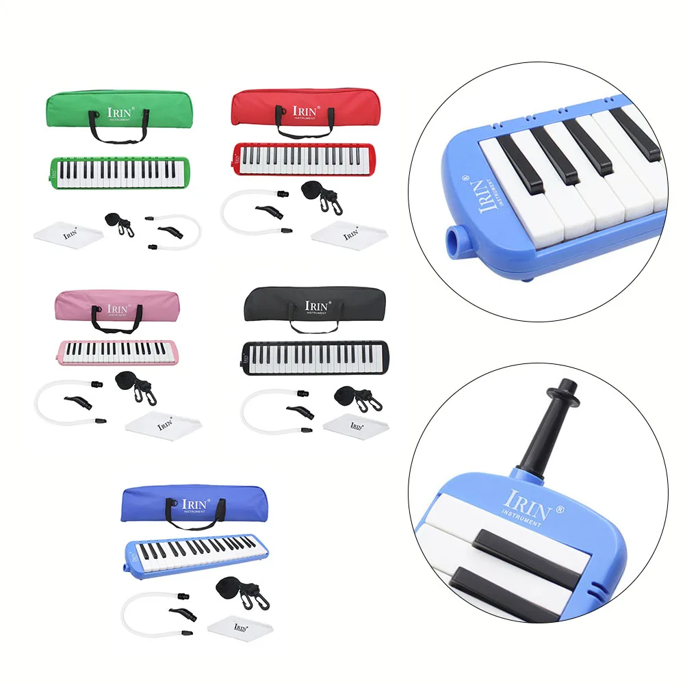 37Keys Pianos Melodica 48x11x5.1cm Plastic Multicolor Melodicas With Tube Carrying Bag For Students Beginners Instruments Parts