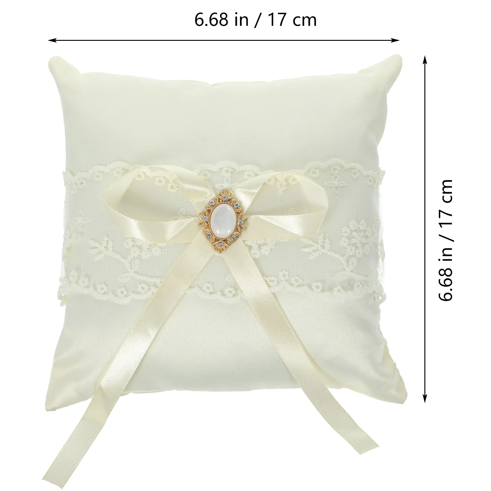 الدانتيل خاتم الزواج وسادة رومانسية اللؤلؤ ديكور زهرة التبعي أنيقة الطرف لوازم الديكور حلقة حامل الوسائد
