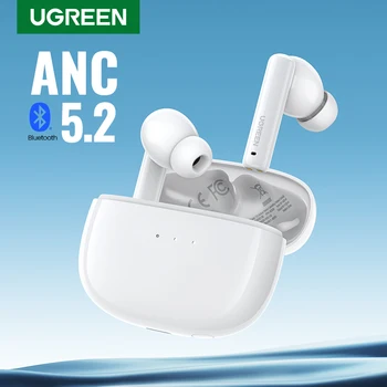 【NEW】UGREEN HiTune T3 ANC אלחוטי TWS Bluetooth 5.2 אוזניות, פעיל רעש ביטול, ב-אוזן מיקרופוני Handfree טלפון אוזניות