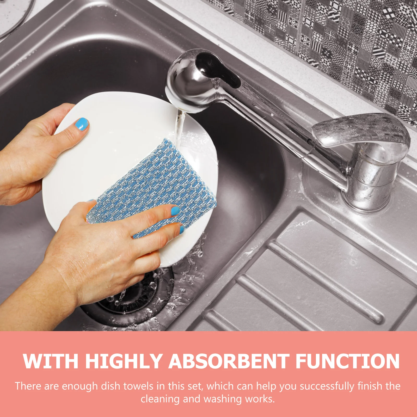 

20Pcs Kitchen Sponge Set Heavy Duty Dish Scrubbers for Cleaning Cookware Tableware Reusable Eco Friendly Scrub Sponge for Home