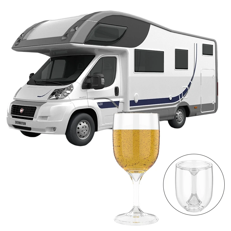 접이식 와인잔 투명 식품 등급 플라스틱 와인잔 200ml 휴대용 여행용 주류잔 카라반 캠핑 피크닉용