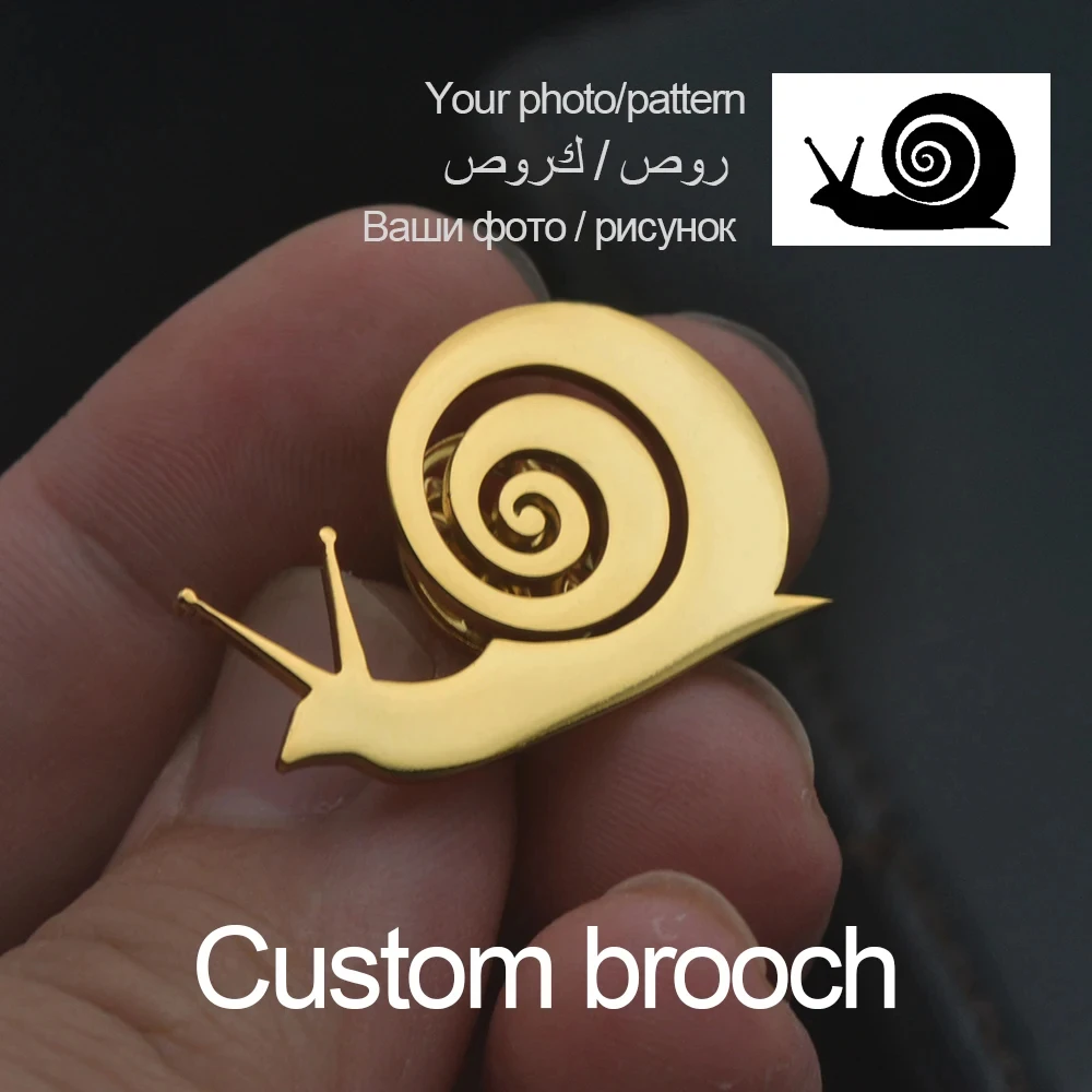 Custom Patterns Company Logo Event Brooch Stainless Steel Badge Design And Production Wholesale Customization Of Any Pattern