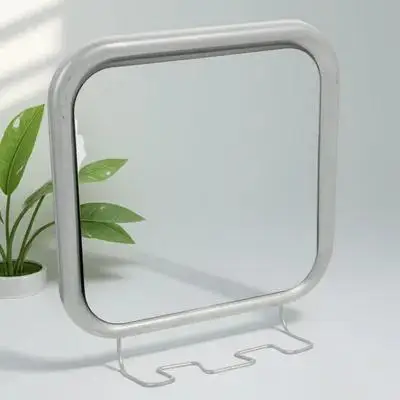 Taza de ducha, afeitado, maquillaje sin niebla para baño, espejo de succión de azulejo para ducha, montaje en pared de vidrio, espejo de baño de tocador