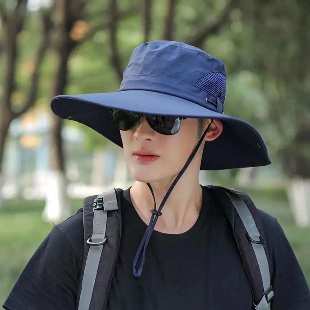 

UV Protection Fisherman Cap New Quick Dryng Holes Sun Hat Breathable Bucket Hat Men Women