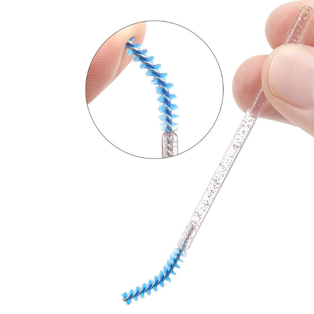 Microbrush de extensão de cílios, escova de cristal macio para maquiagem, varinhas descartáveis da moda para rímel profissionais