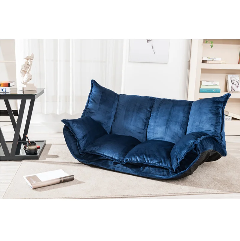 Soft Velvet Foldable Floor Sofa Futon Japanese Style Home Living Room Convertible Sofa Bed Bulk Supply