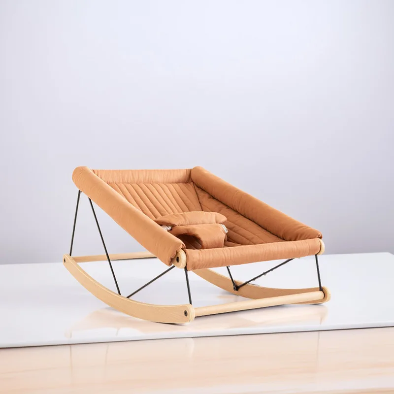 Cheap Price Single Girl Kids Wooden Swing Chairs Rocking Chair Baby Bed for Babies
