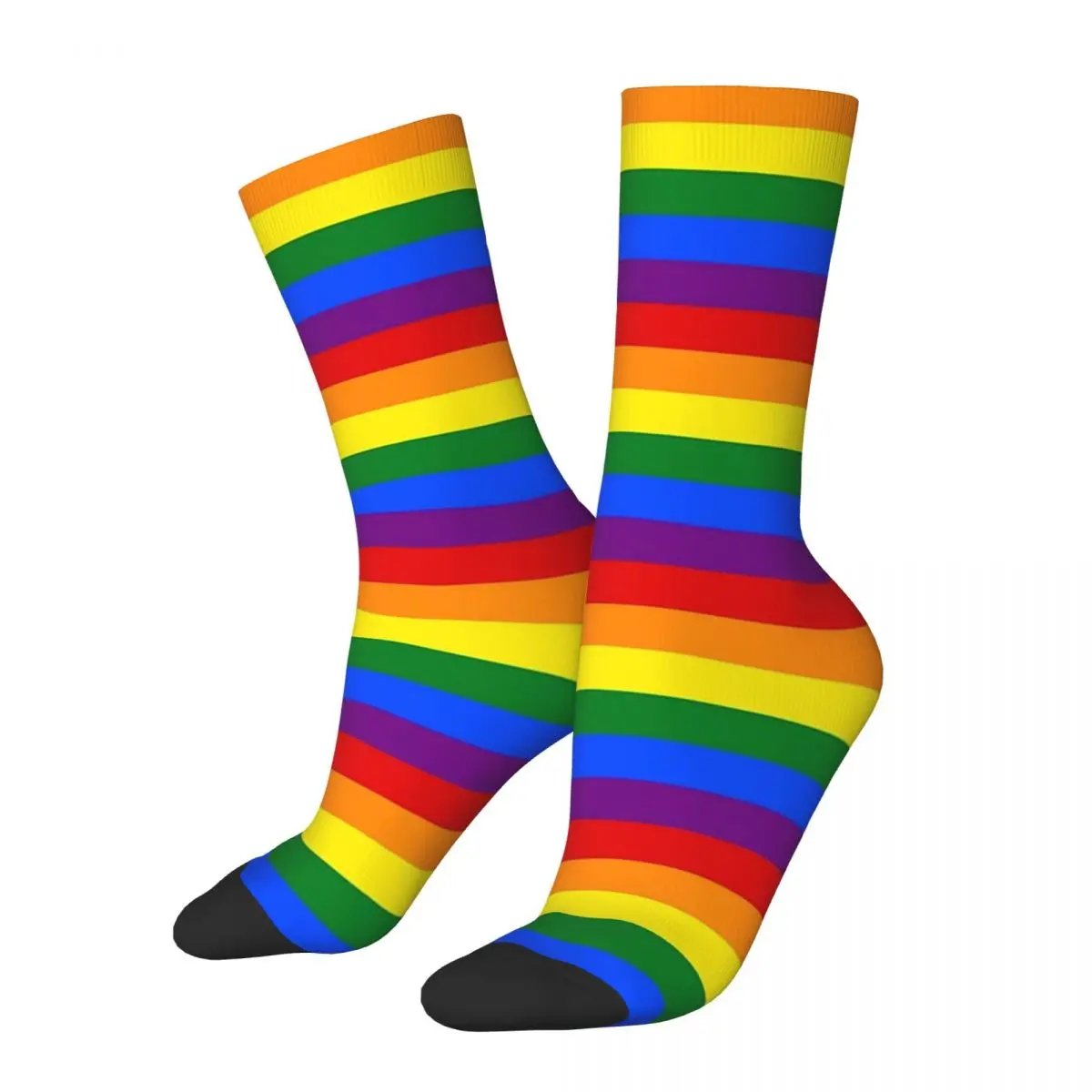 

Rainbow Pride Flag Socks Harajuku Super Soft Stockings All Season Long Socks Accessories for Unisex Birthday Present