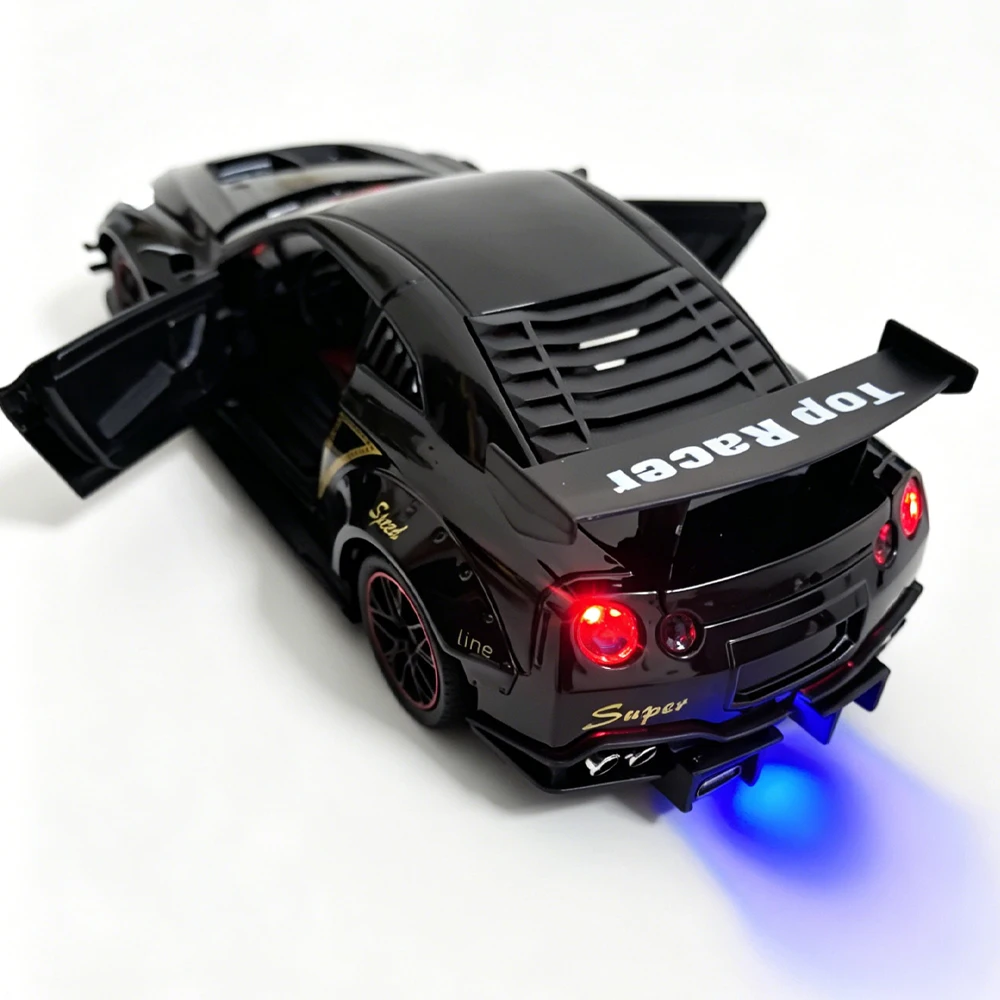 Remote Control HyperCar Alarm Clock,Engine Roar&Water Spray LED,Rechargeable Digital Display,Creative Desk Ornament for Car Fans