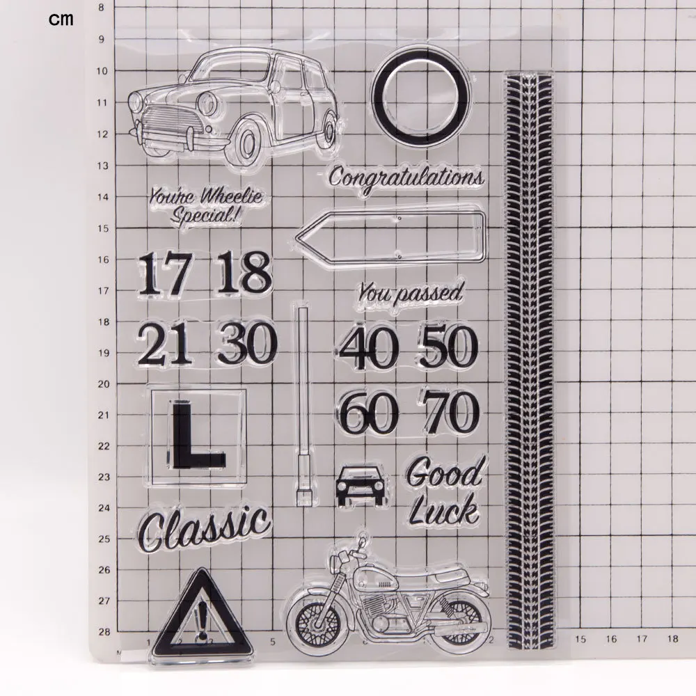 

New Arrivals Car and numbers Clear Stamps Seal for DIY Scrapbooking Card Rubber Stamp Making Photo Album Handemade Crafts