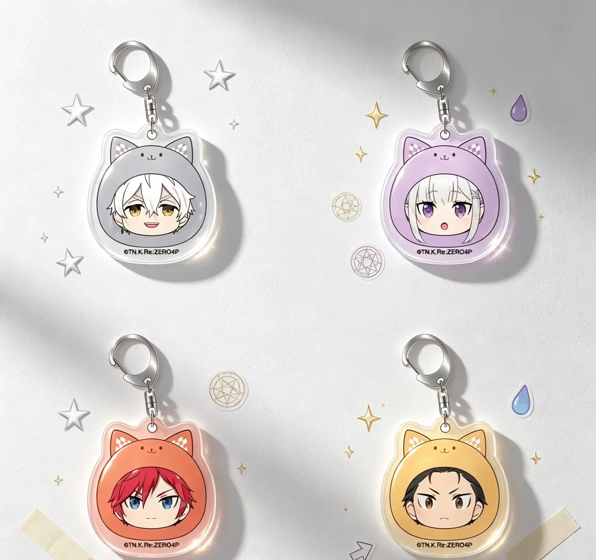 New 2026 Bag Acrylic KeyRing Anime Lovers Re:Zero - Starting Life In Another World As A Gift For Fans Exquisite Product Keychain