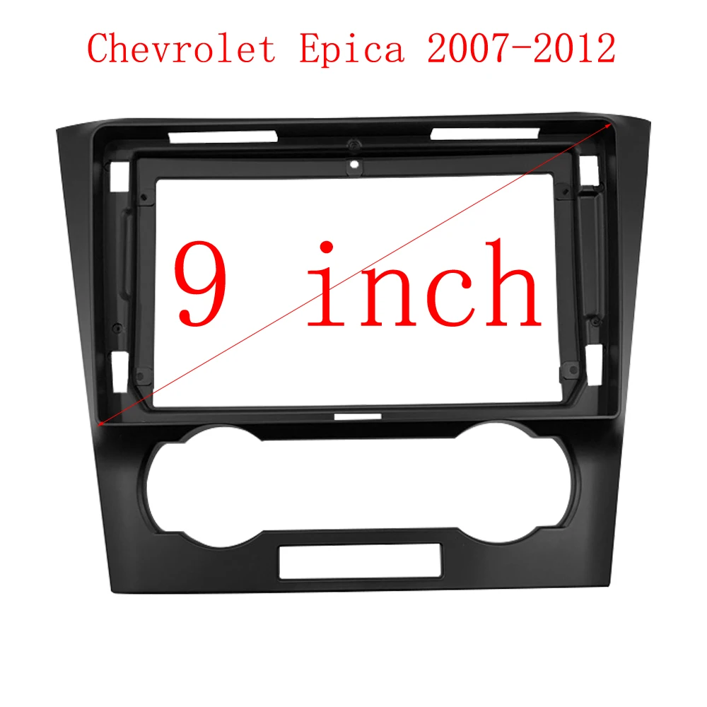 Quadro do carro Fascia para Chevrolet Epica, painel de moldura Fitting, Kit de montagem do painel, 2007-2012, 2 Din, 9"