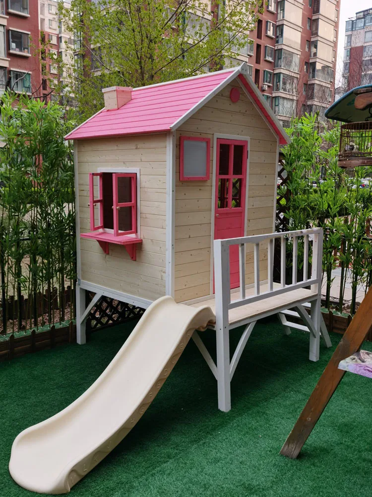 Children's wooden house Outdoor tent Educational large toy Kindergarten Playground Tree house