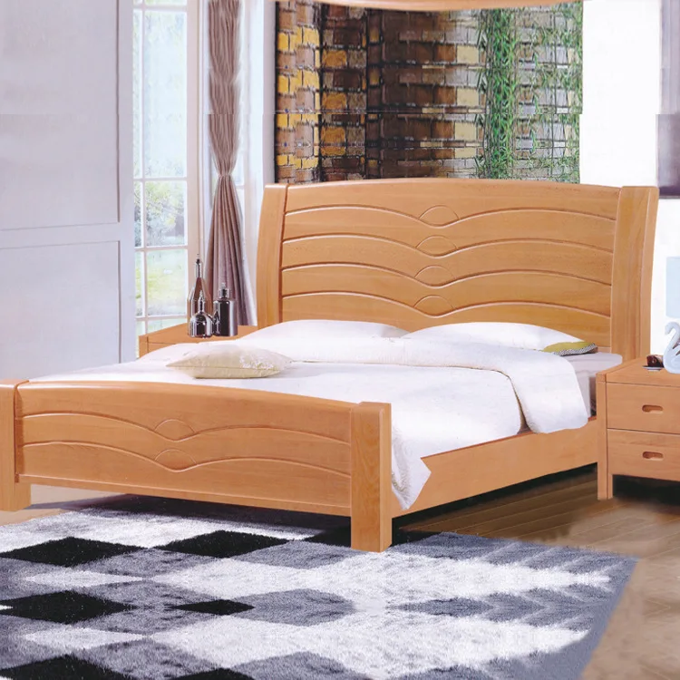 سرير زان 1.5 متر مفرد غرفة نوم رئيسية 1.8 متر مزدوج حديث #2