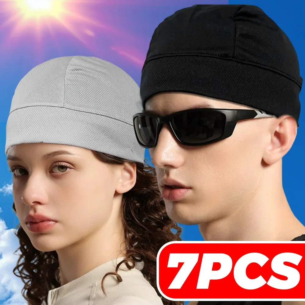 

Cooling Helmet Liner Summer Cycling Cap Breathable Quick Dry Lightweight Running Hat Elastic Motorcycle Skull Cap for Men Women